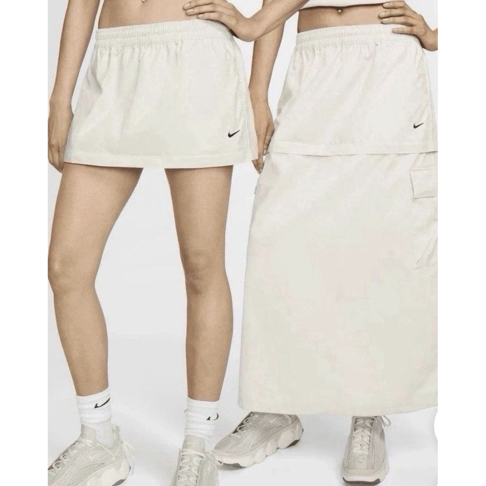 Nike Sportswear Essential Women's Mid-Rise Woven Cargo Convertible Midi Skirt XS